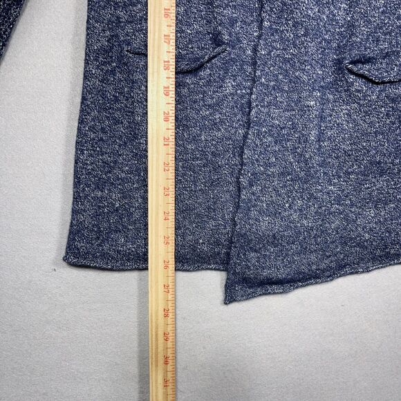 Athleta‎ Sweater Women Size XS Open Front Cardigan Blue Cashmere Linen Blend - Picture 4 of 11